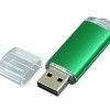 Флешка промо прямоугольной формы  c прозрачным колпачком, 32 Гб, зеленый