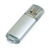 Флешка промо прямоугольной формы  c прозрачным колпачком, 32 Гб, серебристый