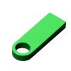 USB 2.0-флешка на 8 Гб с мини чипом и круглым отверстием, зеленый