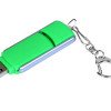 Флешка промо прямоугольной формы, выдвижной механизм, 16 Гб, зеленый