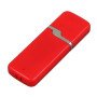 Флешка промо прямоугольной формы c оригинальным колпачком, 32 Гб, красный