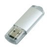 Флешка промо прямоугольной формы  c прозрачным колпачком, 32 Гб, серебристый