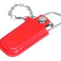 Флешка в массивном корпусе с кожаным чехлом, 16 Гб, красный