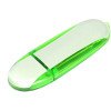 Флешка 3.0 промо овальной формы, 32 Гб, серебристый/зеленый