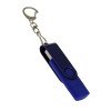 USB-флешка на 64 Гб 2 в 1 поворотный механизм, c дополнительным разъемом Type-C с одноцветным металлическим клипом, синий
