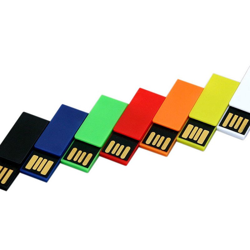 Флешка промо в виде скрепки, 8 Гб, зеленый