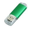 Флешка промо прямоугольной формы  c прозрачным колпачком, 32 Гб, зеленый