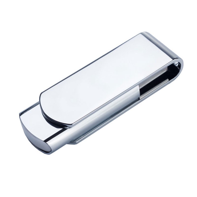 USB-флешка металлическая поворотная на 64 ГБ 3.0, глянец USB-флешка металлическая поворотная на 64 ГБ 3.0, глянец