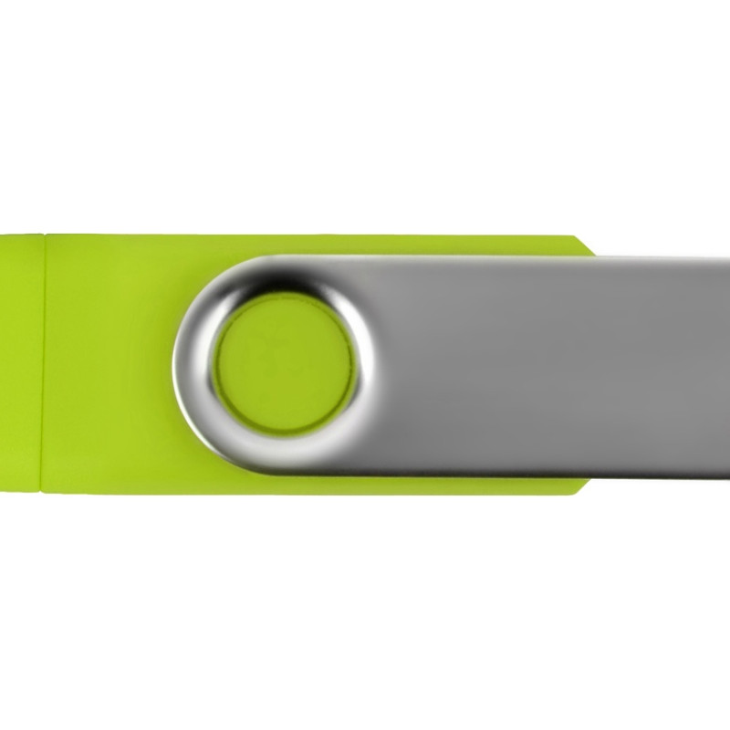 USB/micro USB-флешка 2.0 на 16 Гб «Квебек OTG», зеленое яблоко USB/micro USB-флешка 2.0 на 16 Гб «Квебек OTG», зеленое яблоко
