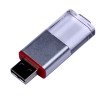 USB-флешка промо на 32 Гб прямоугольной формы, выдвижной механизм, красный