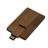 Флешка в виде деревянной карточки с выдвижным механизмом, 8 Гб, коричневый