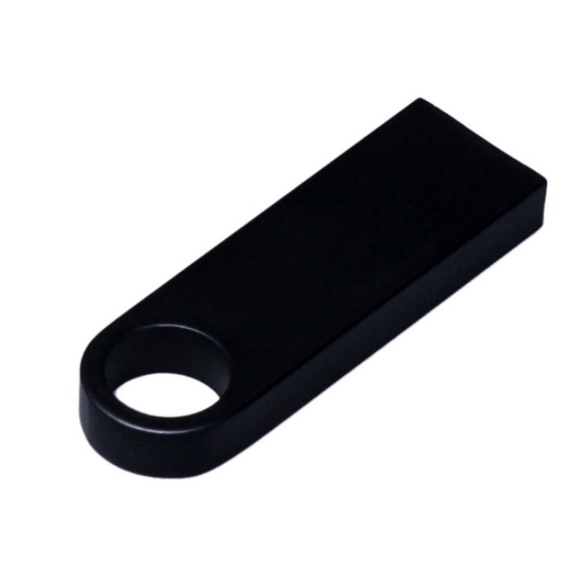 USB 2.0-флешка на 4 Гб с мини чипом и круглым отверстием, черный USB 2.0-флешка на 4 Гб с мини чипом и круглым отверстием, черный