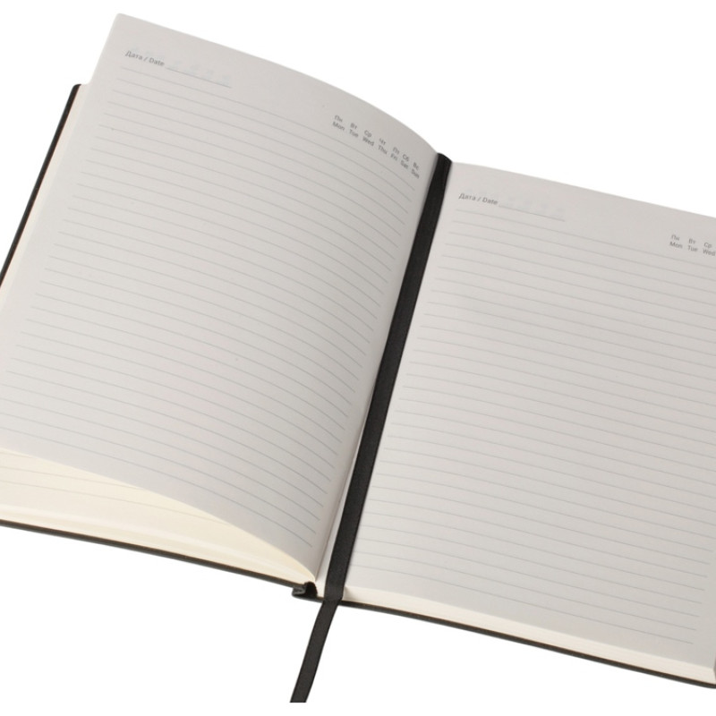 Бизнес блокнот "Supreme" с вставкой из софт-тача, гибкая обложка, 128 листов, черный