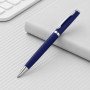 Ручка металлическая шариковая «Flow» soft-touch, темно-синий/серебристый