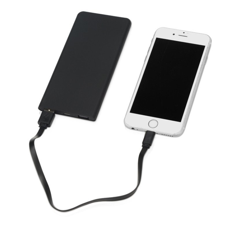 Портативное зарядное устройство с синей подсветкой логотипа «Faros», soft-touch, 4000 mAh (P)