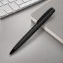 Ручка металлическая шариковая Uma «VIP GUM» soft-touch с зеркальной гравировкой, черный