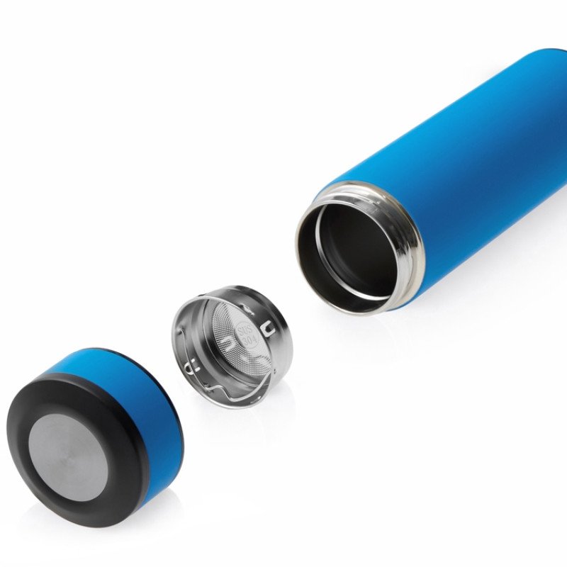 Термос «Confident» с покрытием soft-touch 420мл, голубой