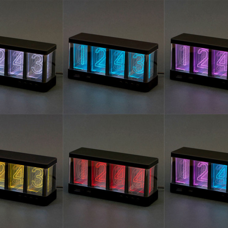 Часы с беспроводной зарядкой "Cyber", 10 Вт