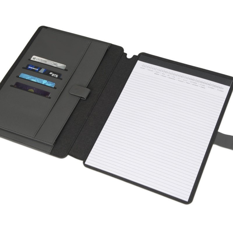 Папка для документов “Kadeo” с блокнотом, темно-серый