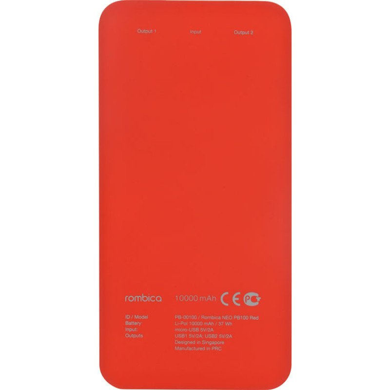 Внешний аккумулятор Rombica NEO PB100 Red, красный (Р) Внешний аккумулятор Rombica NEO PB100 Red, красный (Р)