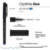 Ручка "CityWrite.BLACK" шариковая, черный пластиковый корпус, 1.0 мм, синяя