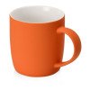 Кружка с покрытием soft-touch "Dalgona", оранжевый