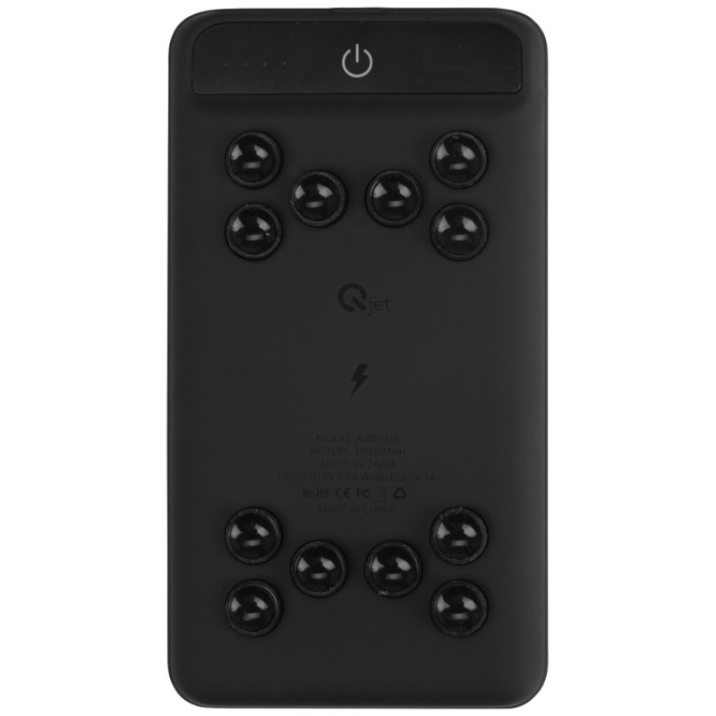 Портативное беспроводное зарядное устройство «Airbank», 10000 mAh,  черный