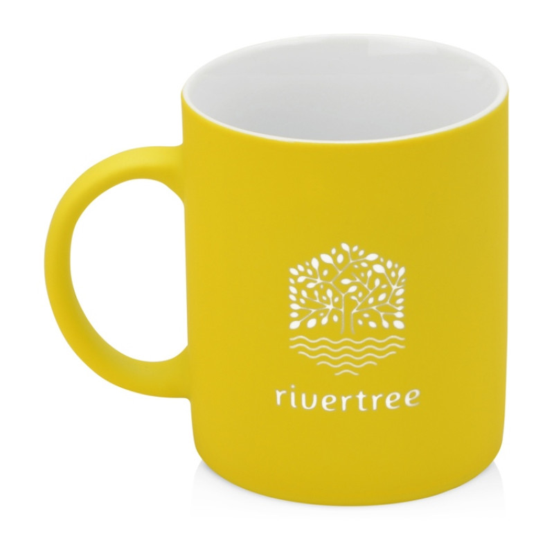 Кружка с покрытием soft-touch «Barrel of a Gum», желтый (Р)