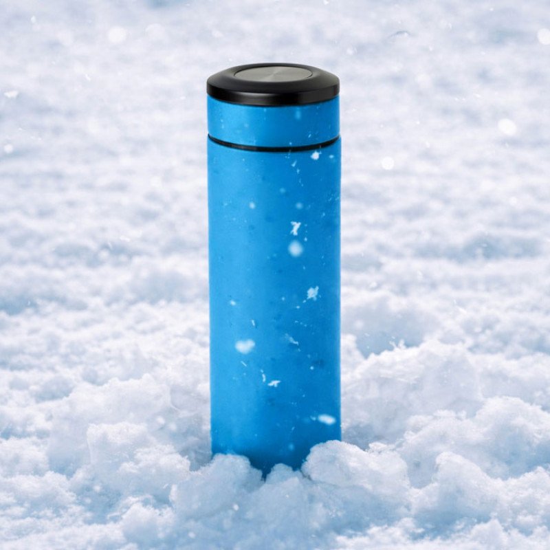 Термос «Confident» с покрытием soft-touch 420мл, голубой