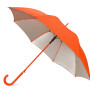 Зонт-трость "Silver Color" полуавтомат, оранжевый/серебристый