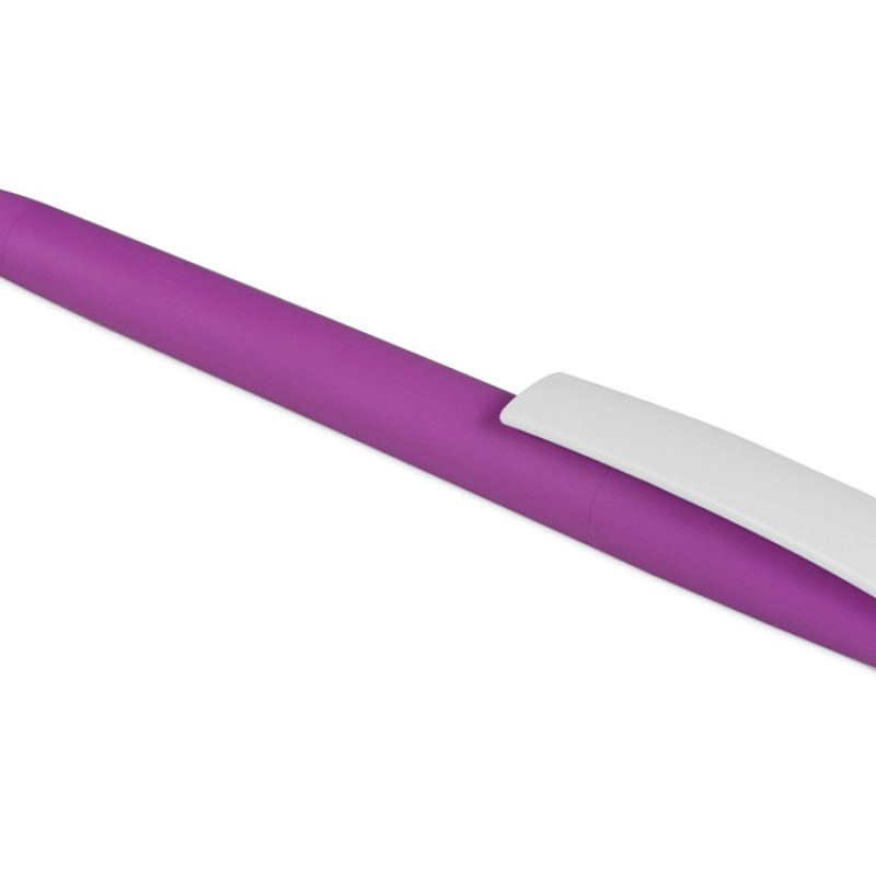 Ручка пластиковая soft-touch шариковая «Zorro», фиолетовый/белый