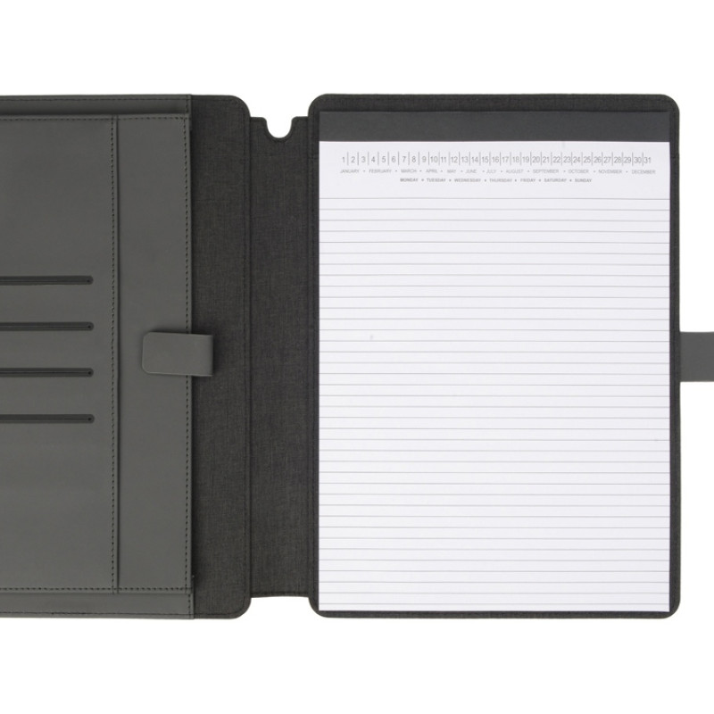 Папка для документов “Kadeo” с блокнотом, темно-серый (Р)