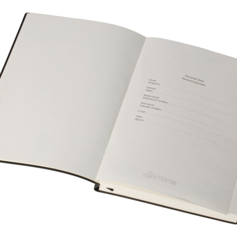 Бизнес блокнот "Supreme" с вставкой из софт-тача, гибкая обложка, 128 листов, черный