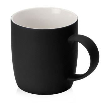 Кружка с покрытием soft-touch "Dalgona", черный (P)