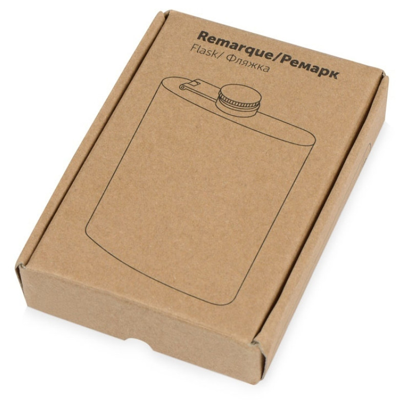 Фляжка 240 мл Remarque soft touch, 304 сталь, светло-серый