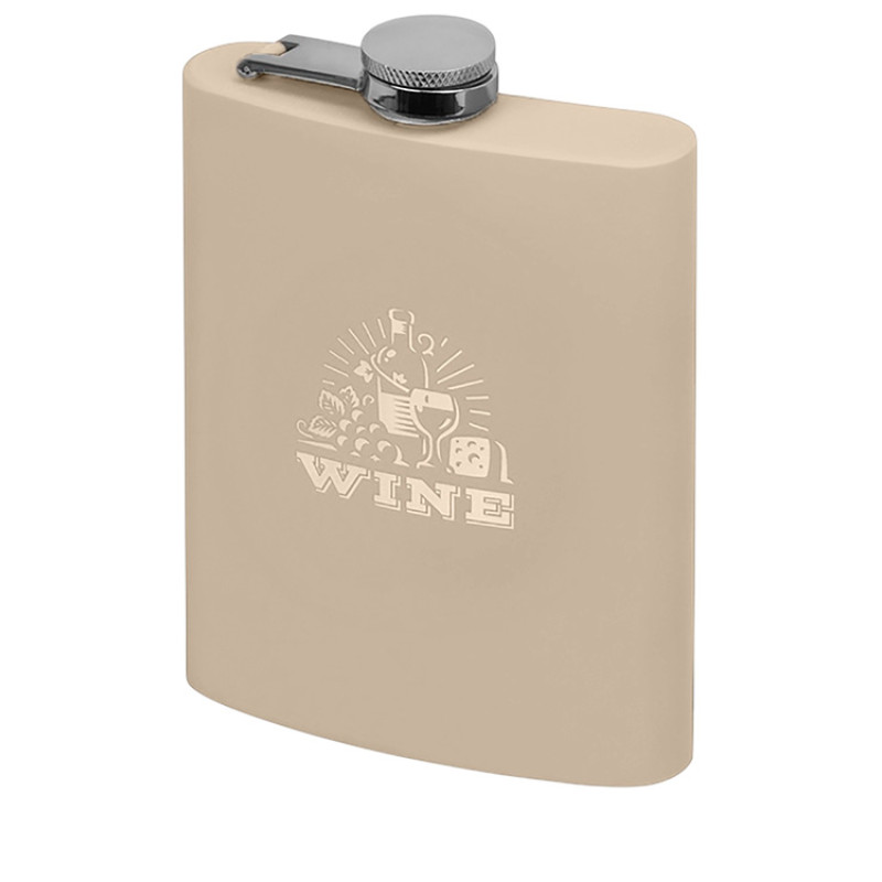 Фляжка 240 мл Remarque soft touch, 304 сталь, бежевый