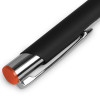 Ручка металлическая шариковая "Legend Mirror Gum" софт-тач с цветным слоем, черный / оранжевый