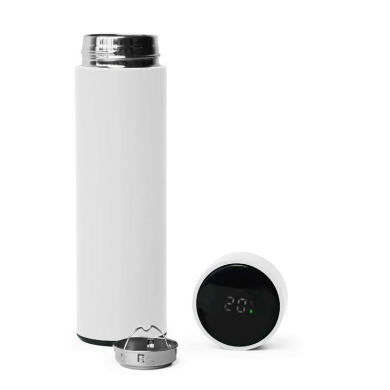 Термос FAMILY MARK LED, soft touch (Белый)