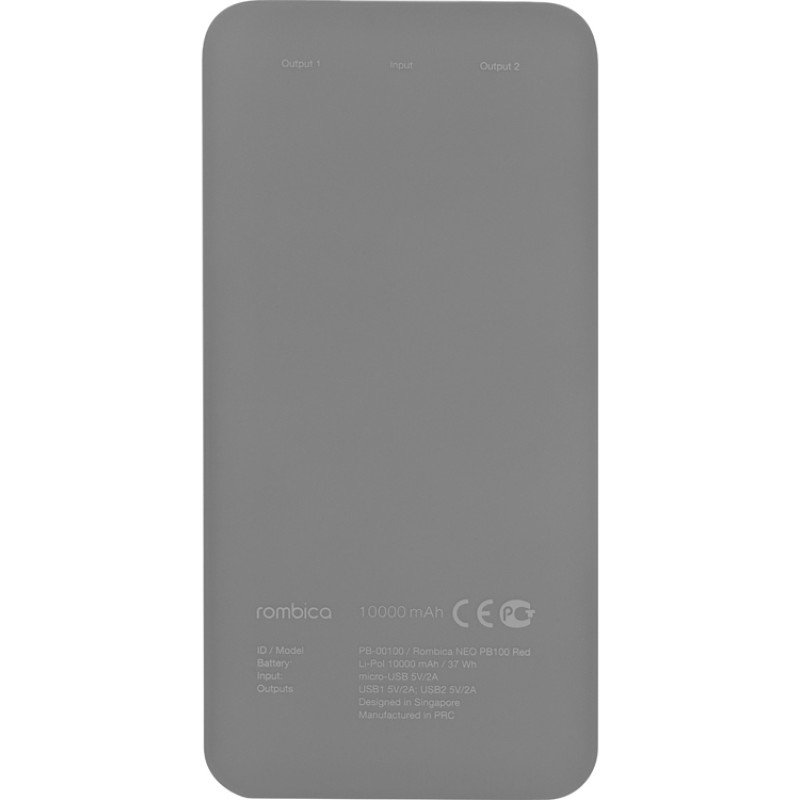 Внешний аккумулятор Rombica NEO PB100 Gray, серый