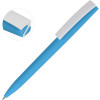 Ручка пластиковая soft-touch шариковая «Zorro», голубой/белый