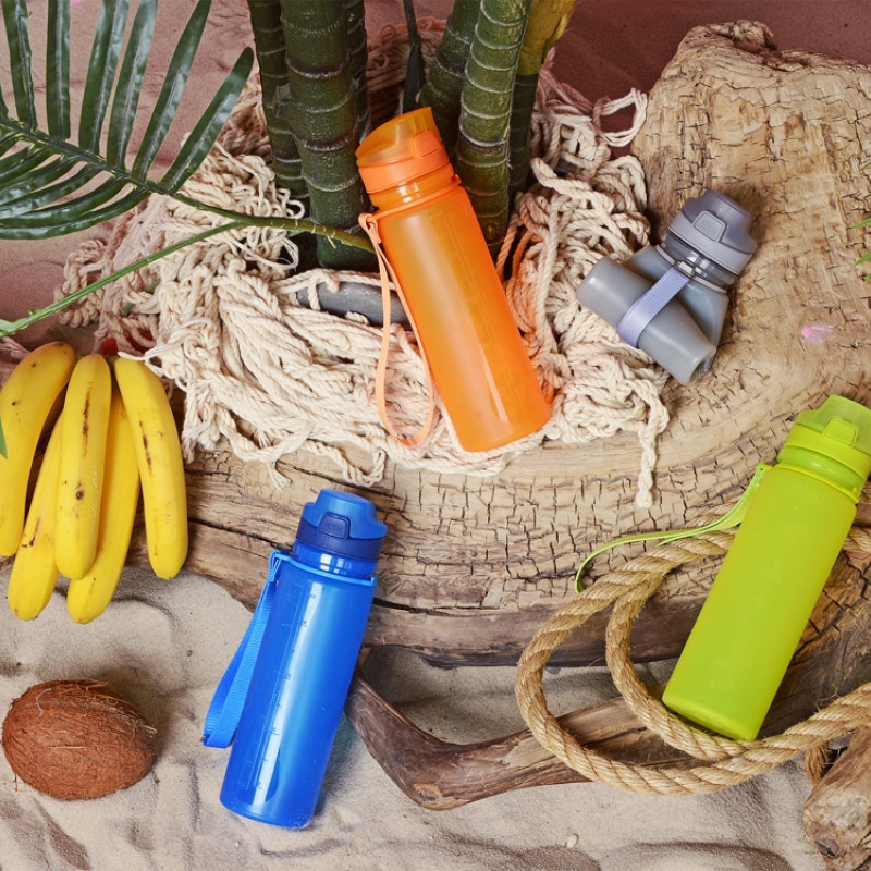 Складная бутылка "Твист" 500мл, синий