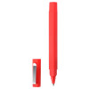 Ручка шариковая пластиковая "Quadro Soft", квадратный корпус с покрытием софт-тач, красный
