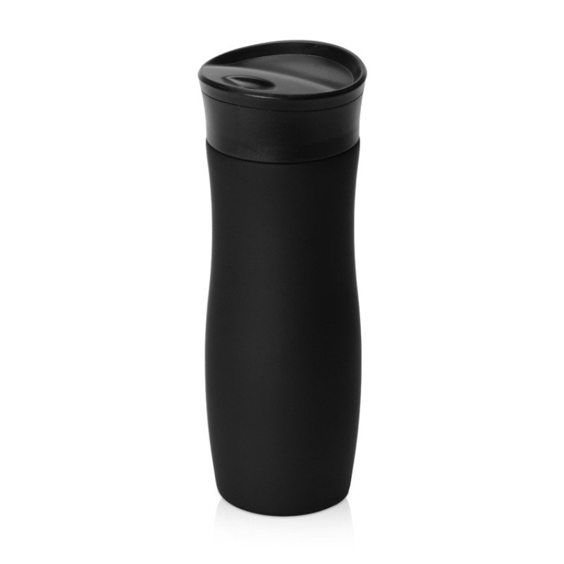 Вакуумная термокружка с кнопкой Streamline, Waterline, soft-touch, тубус, черный Вакуумная термокружка с кнопкой Streamline, Waterline, soft-touch, тубус, черный