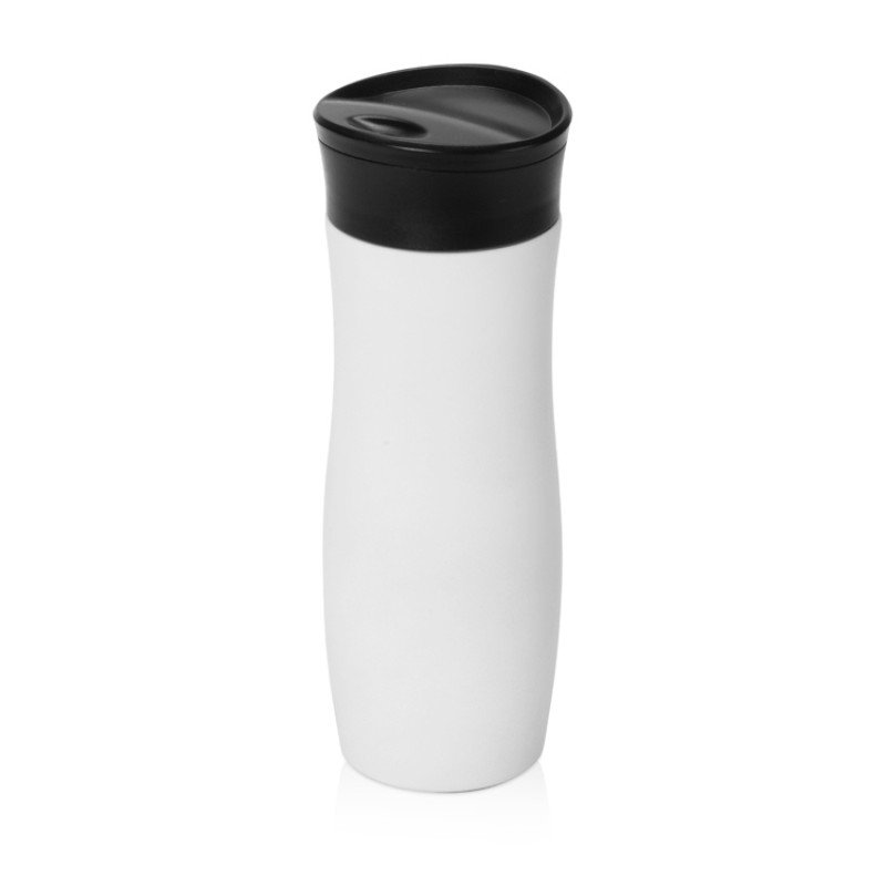 Вакуумная термокружка с кнопкой Streamline, Waterline, soft-touch, белый (P) Вакуумная термокружка с кнопкой Streamline, Waterline, soft-touch, белый (P)