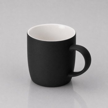Кружка с покрытием soft-touch "Dalgona", черный (P)
