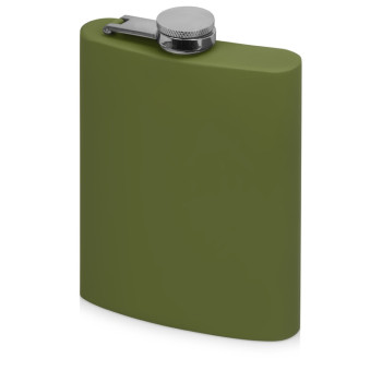 Фляжка 240 мл Remarque soft touch, 304 сталь, зеленый милитари