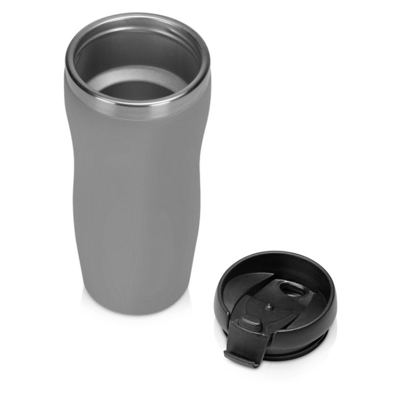 Термокружка "Mony Steel" 350 мл, soft touch, серый (P)