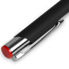 Ручка металлическая шариковая "Legend Mirror Gum" софт-тач с цветным слоем, черный / красный