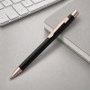 Ручка шариковая металлическая «STRAIGHT RO GO GUM», soft-touch, черный/золотистый Ручка шариковая металлическая «STRAIGHT RO GO GUM», soft-touch, черный/золотистый