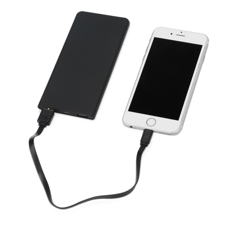 Портативное зарядное устройство с красной подсветкой логотипа «Faros», soft-touch, 4000 mAh